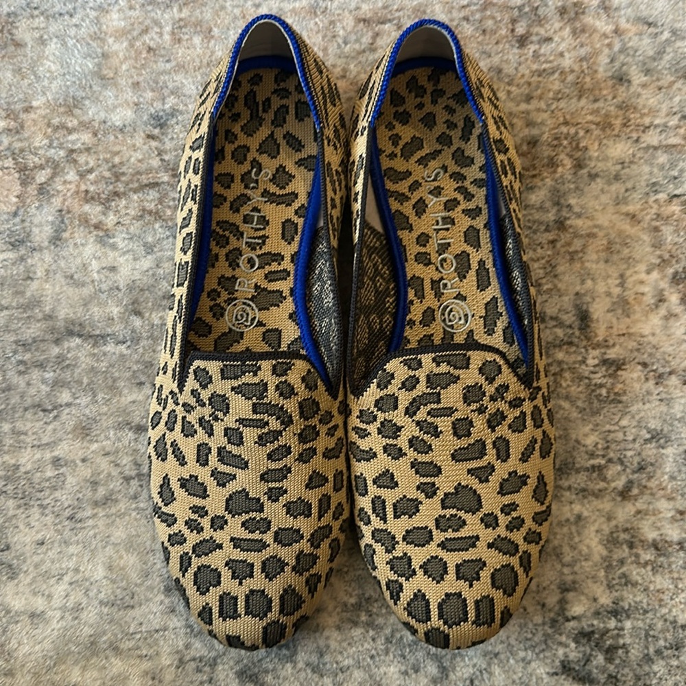 Rothy's Chetah Desert Cat Slip-On Flats The Loafer-Size 9.5